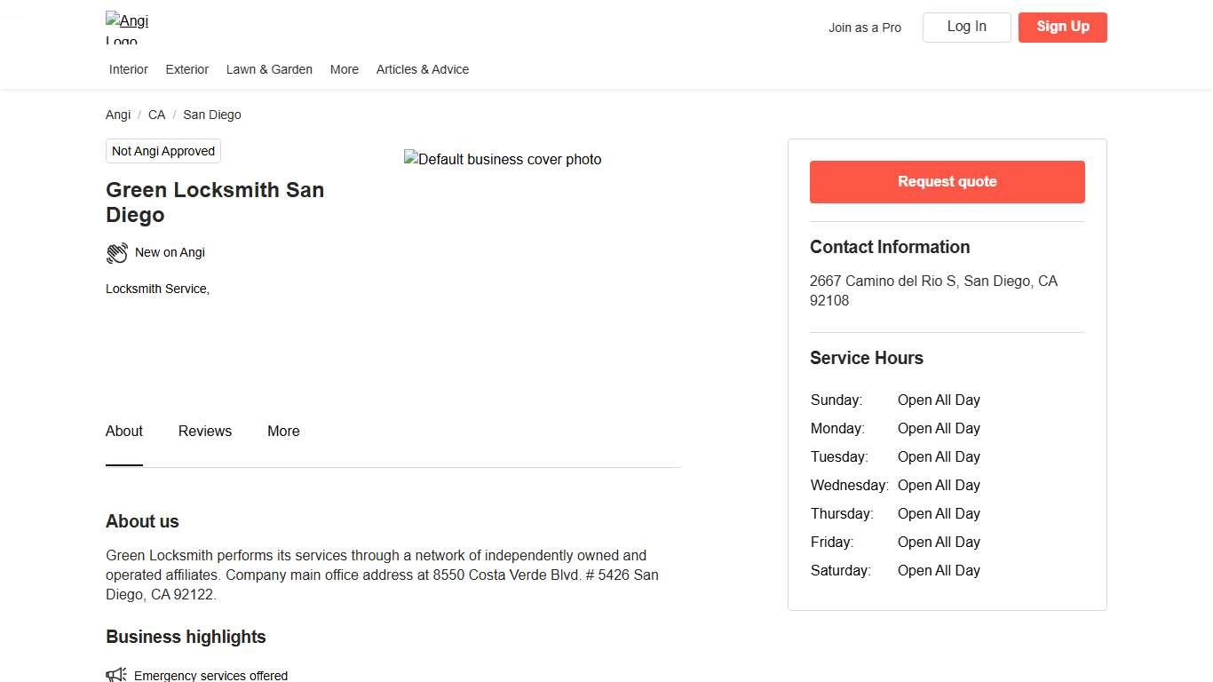 Green Locksmith San Diego Reviews - San Diego, CA Angi