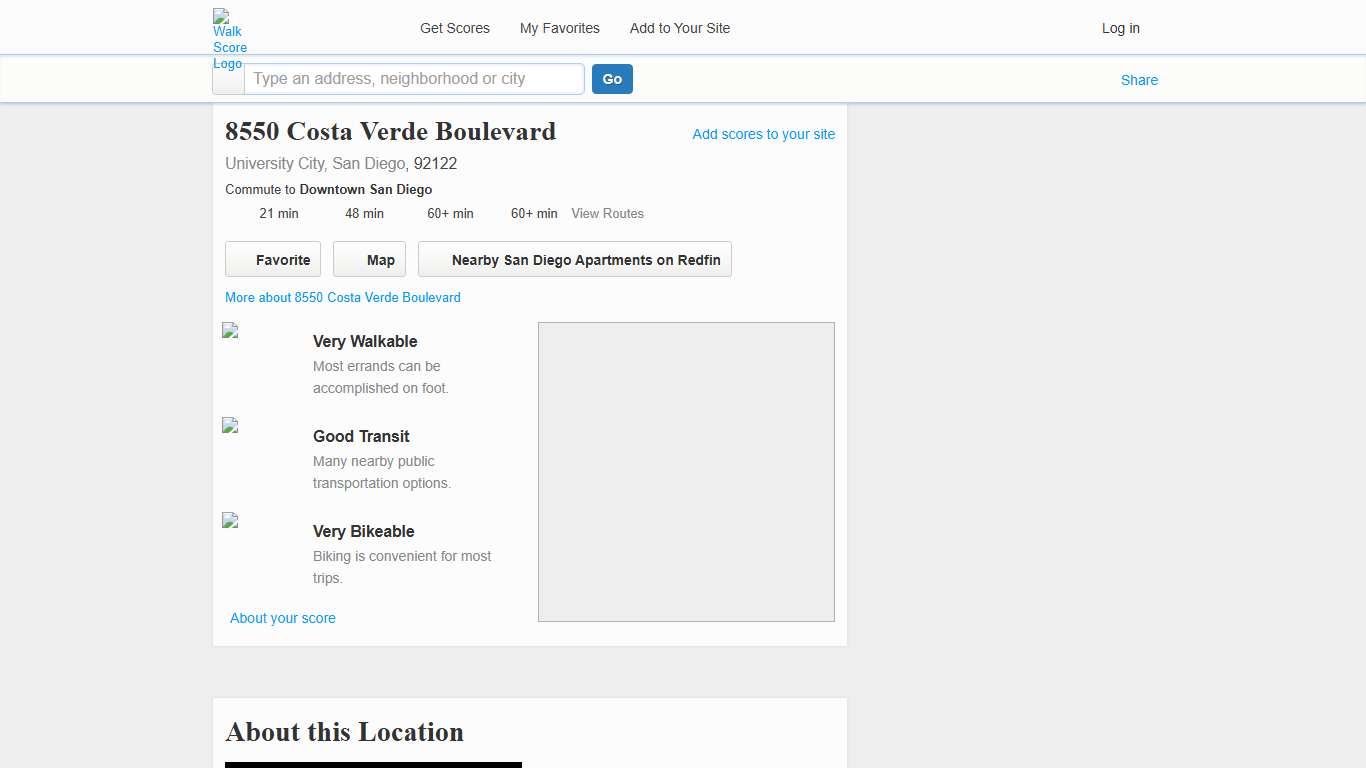 8550 Costa Verde Boulevard, San Diego CA - Walk Score